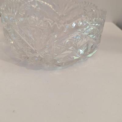 Cut/Pressed Glass Serving Bowls & Vase