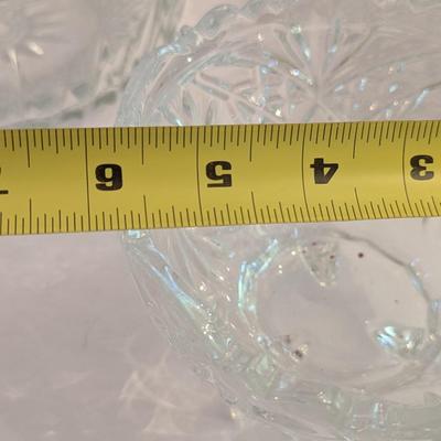 Cut/Pressed Glass Serving Bowls & Vase
