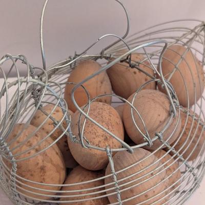 Vintage Wire Egg Gathering Baskets