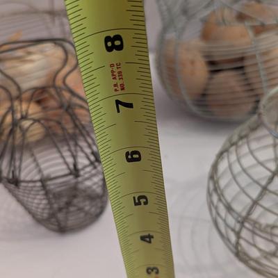 Vintage Wire Egg Gathering Baskets