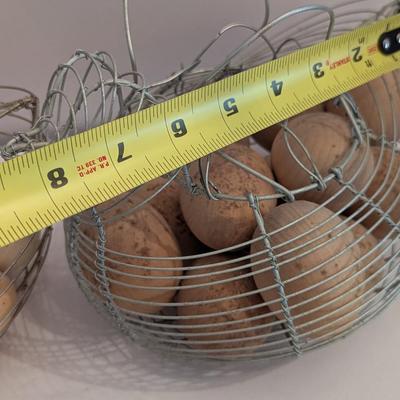 Vintage Wire Egg Gathering Baskets