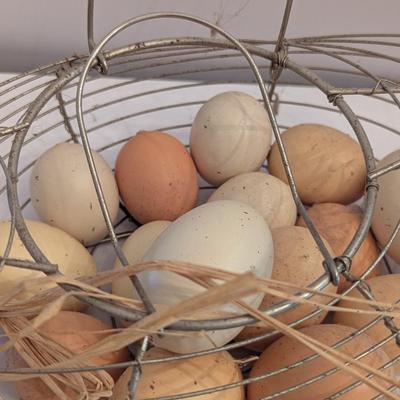 Vintage Wire Egg Gathering Baskets