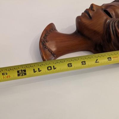 Made In West Germany Cortendorf RS Mid Century Wood Look Woman Wall Mask Pottery