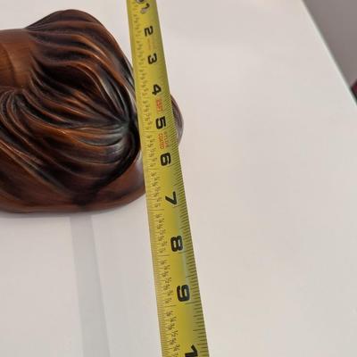 Made In West Germany Cortendorf RS Mid Century Wood Look Woman Wall Mask Pottery