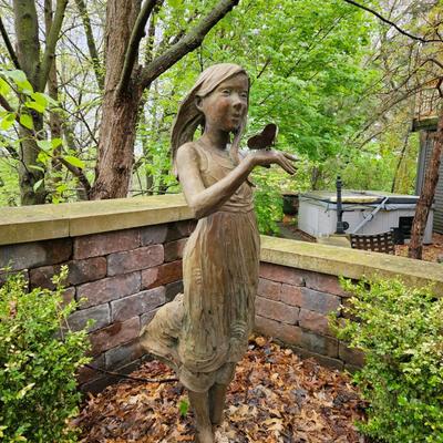 "A Gentle Touch" Life Size Bronze Sculpture by Jane DeDecker