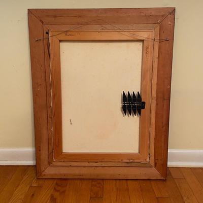 Floral Painting by Denci in Wooden Frame (PB-BM)