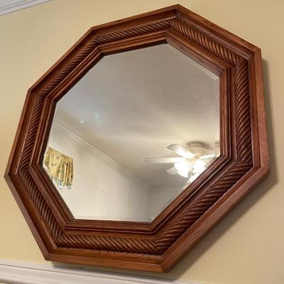 Richardson Brothers Co Octagonal Wooden Framed Mirror (PB-BM)