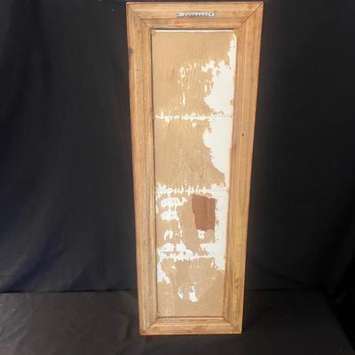 Pair of Vertical Wooden Framed Tile Art (LR-MG)