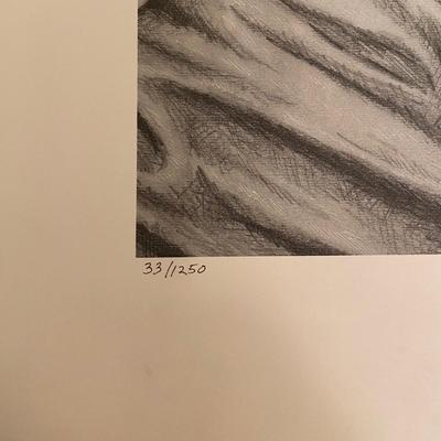Pencil Drawing Print of Man at Sea, Signed & Numbered (PB-BM)