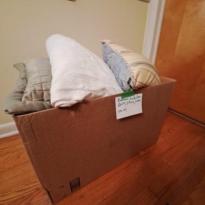 Selection of Fine Bedding: Quilt, Satin Coverlets, Bedspreads, Pillows (PB-SD)