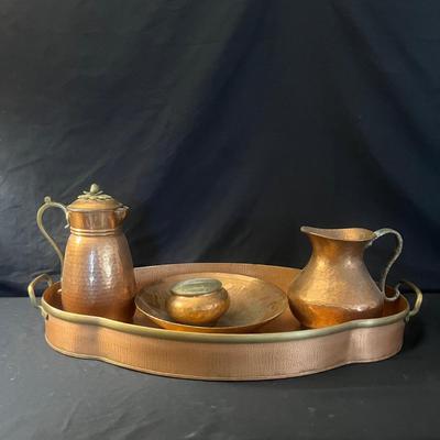Copper Serving Tray & More Hammered Copper (LR-MG)