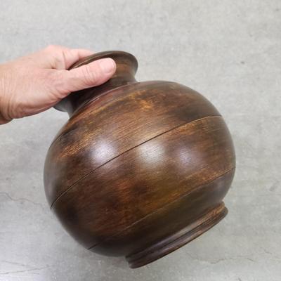 Pair of Wooden Indian Vases (2058B-KD)