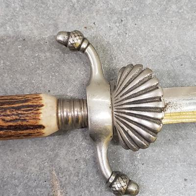 Metal and Bone Handle Dagger (2058B-KD)