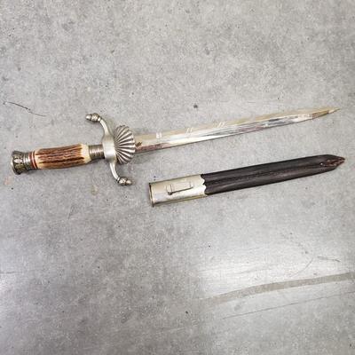 Metal and Bone Handle Dagger (2058B-KD)