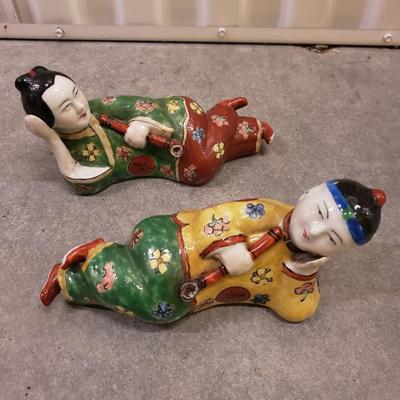 Two Pairs of Asian Figurines, Bowls, Lamp and More (2058F-KD)