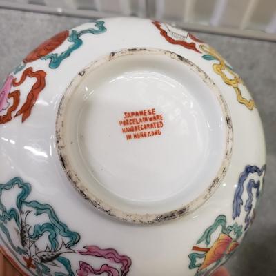 Two Pairs of Asian Figurines, Bowls, Lamp and More (2058F-KD)