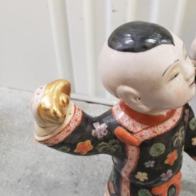 Two Pairs of Asian Figurines, Bowls, Lamp and More (2058F-KD)