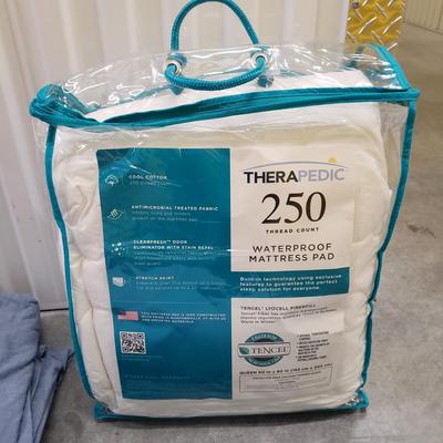 Queen Sized L.L. Bean Sheets, Wamsutta Sheets and Red/Gold Bed Spread and More (2058F-KD)