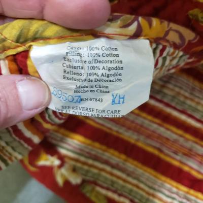 Queen Sized L.L. Bean Sheets, Wamsutta Sheets and Red/Gold Bed Spread and More (2058F-KD)