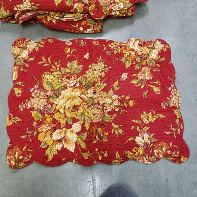 Queen Sized L.L. Bean Sheets, Wamsutta Sheets and Red/Gold Bed Spread and More (2058F-KD)