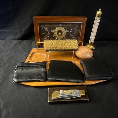 MCM Style Men's Valet w/ Barometer, Pocket Knife, Wallets, & More (LR-MG)