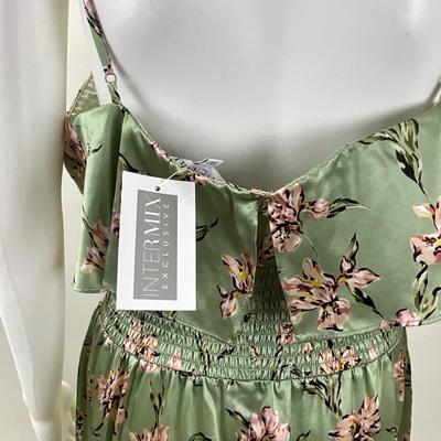 295 New INTERMIX Eliza Silk Printed Jumpsuit