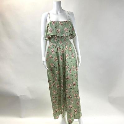 295 New INTERMIX Eliza Silk Printed Jumpsuit