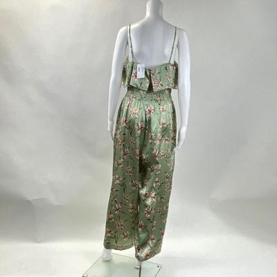 295 New INTERMIX Eliza Silk Printed Jumpsuit