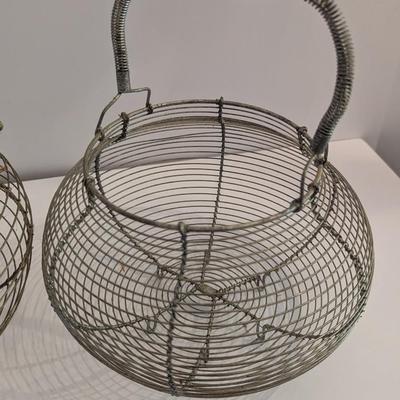 Large Wire Egg Basket Storage