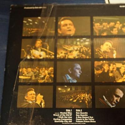 JOHNNY CASH (TWO LP'S) JOHNNY AT SAN QUENTIN/JOHNNY CASH GREATIST HITS