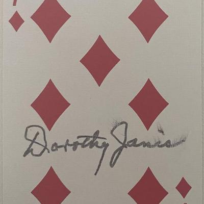 Actress Dorothy Janis signed playing card