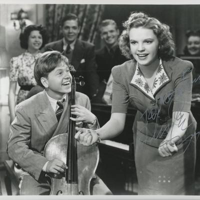 Mickey Rooney signed "Babes in Arms" movie photo. GFA Authenticated