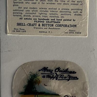 Filipino Chistmas Shell-Craft. 3x4 inches