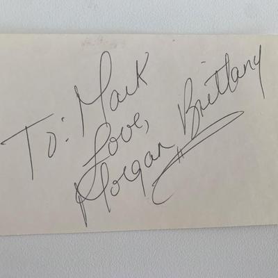 Dallas TV show star Morgan Brittany original signature