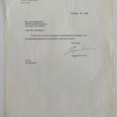 Eugene H. Trinh signed letter