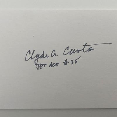USAF Korean War Flying Ace Clyde A. Curtin Original Signature