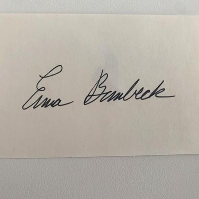 Erma Bombeer signature cut