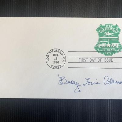 Bettye Louise Ackerman signed first day cover