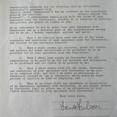 Lowell Fulson signed contract 