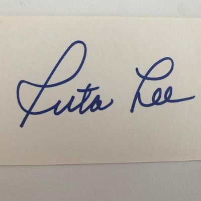 Actress Ruta Lee original signature