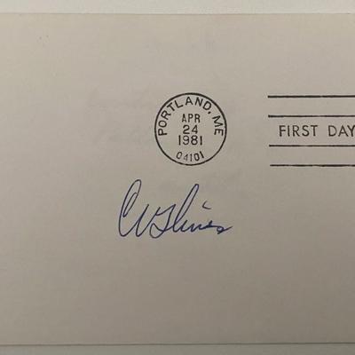 USAF Colonel Carroll Glines signed envelope