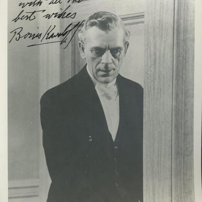 Boris Karloff signed photo