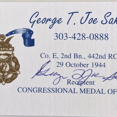 George Taro Sakato signed card