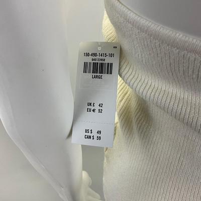 299 ABERCROMBIE & FITCH Cream Turtleneck Sleeveless Bodysuit