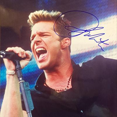 Ricky Martin signed photo