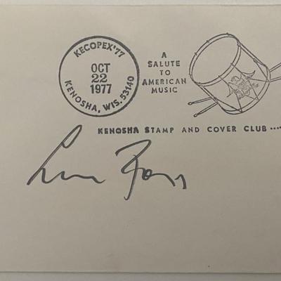 American Composer Lukas Foss signed envelope 