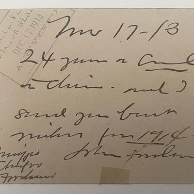 John Forslan signed note