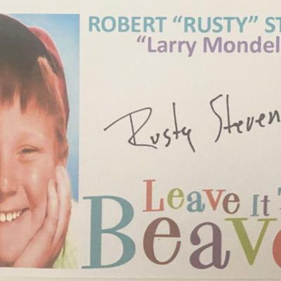 Leave it to Beaver Robert "Rusty" Stevens signed card