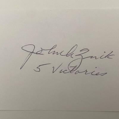 WW2 John Zink signed note 