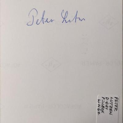 WWII Peter Lutzen Pillbox Signed Photo